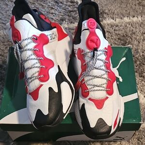 Puma White and Red Sneakers Chunky Modern Design